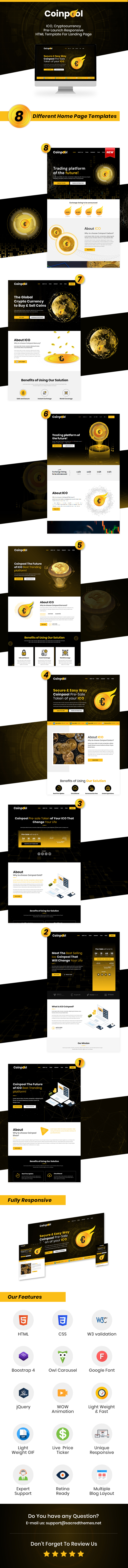 Coinpool - ICO, Bitcoin And Crypto Currency HTML Template